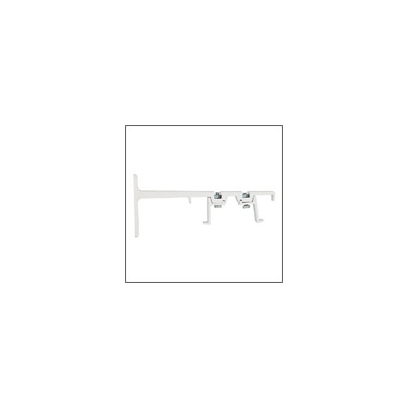 Supports muraux doubles avancée 120mm rail 24x16 blanc