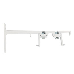 Supports muraux doubles avancée 120mm rail 24x16 blanc