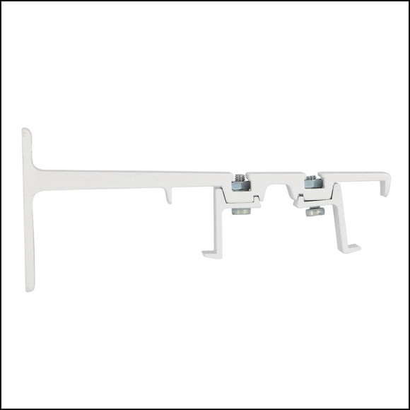 Supports muraux doubles avancée 120mm rail 24x16 blanc