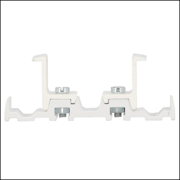 2 supports plafond doubles blanc