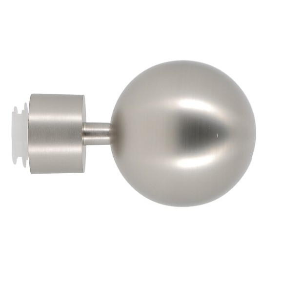 1 EMBOUT BOULE EASY FIX D.28mm CHROME MAT