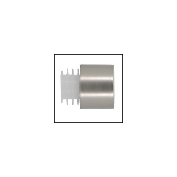 2 EMBOUTS BOUCHON EASY FIX D.28mm CHROME MAT