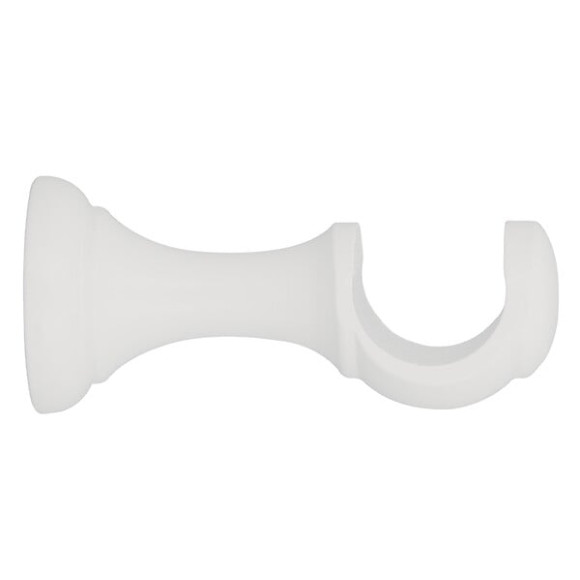 Support de tringle ouvert diamètre 28mm bois laqué blanc