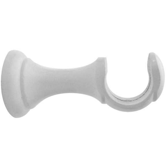 Support de tringle ouvert diamètre 28mm bois laqué blanc