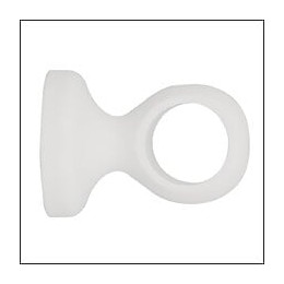 Support de tringle monobloc diamètre 28mm bois laqué blanc