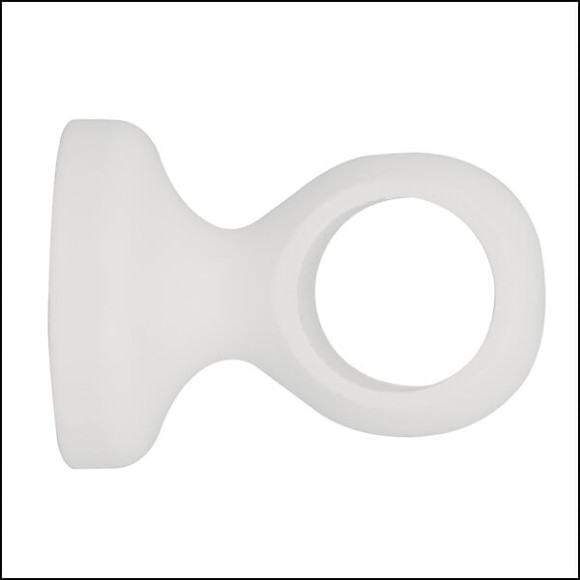 Support de tringle monobloc diamètre 28mm bois laqué blanc