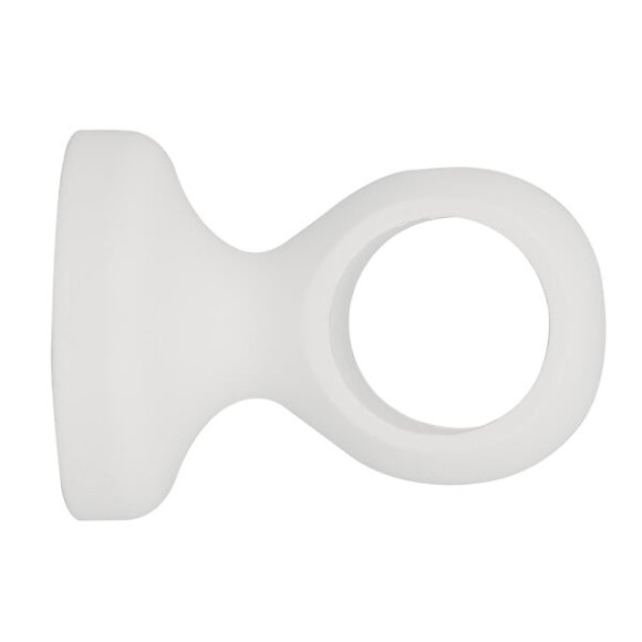 Support de tringle monobloc diamètre 28mm bois laqué blanc