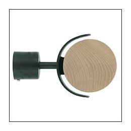 1 EMBOUT CERCLE BOIS AVEC EMBASE METAL D.28mm DECOR CHENE CLAIR