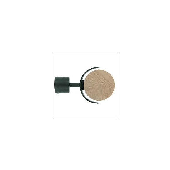 1 EMBOUT CERCLE BOIS AVEC EMBASE METAL D.28mm DECOR CHENE CLAIR