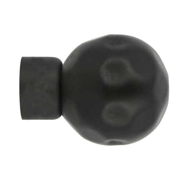 1 EMBOUT BOULE MARTELEE D28 NOIR MAT