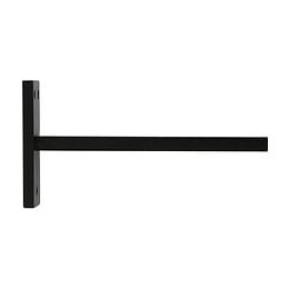 1 SUPPORT METAL PLAT MAXI 120MM AXE/MUR D.28mm NOIR MAT