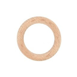 10 anneaux tringle à  rideaux diamètre 42mm bois brut