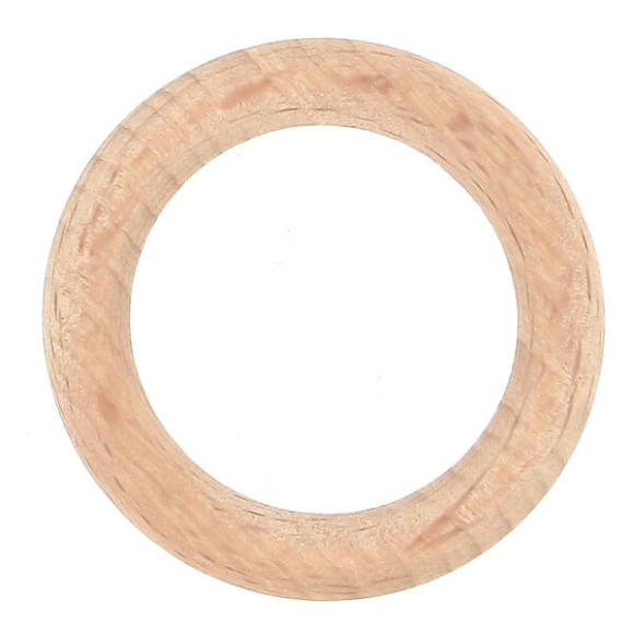 10 anneaux tringle à  rideaux diamètre 42mm bois brut