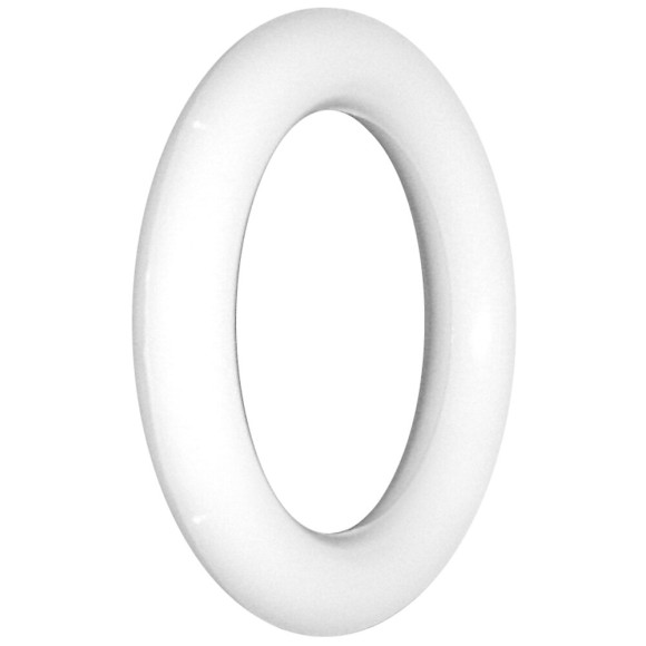 10 ANNEAUX PLASTIQUE D.42MM D.20mm BLANC