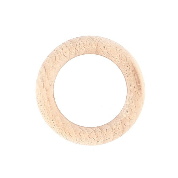 10 anneaux tringle à  rideaux diamètre 56mm bois brut