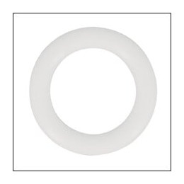 10 ANNEAUX PLASTIQUE D.56MM D.28mm BLANC