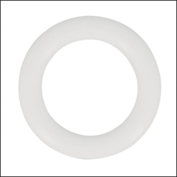 10 ANNEAUX PLASTIQUE D.56MM D.28mm BLANC