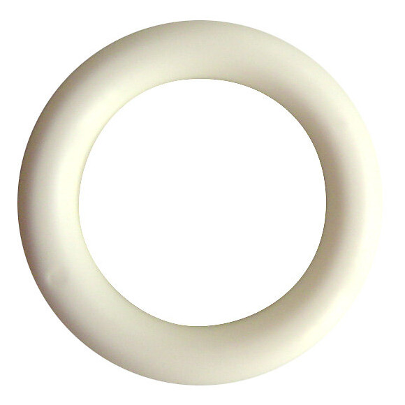 10 anneaux plastique D.70mm D.35 blanc