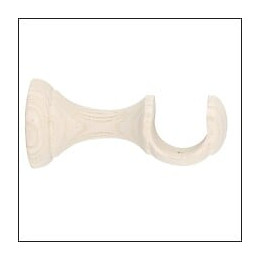 1 SUPPORT MONOBLOC OUVERT FRENE 80MM AXE/MUR D.28mm BLANCHI