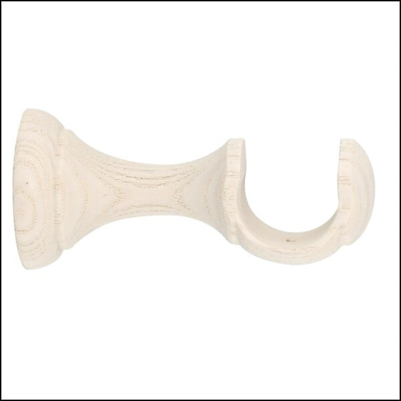 1 SUPPORT MONOBLOC OUVERT FRENE 80MM AXE/MUR D.28mm BLANCHI