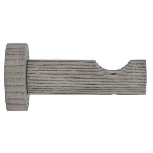 1 SUPPORT TIGE FRENE 80MM AXE/MUR D.28mm DECOR BOIS FLOTTE