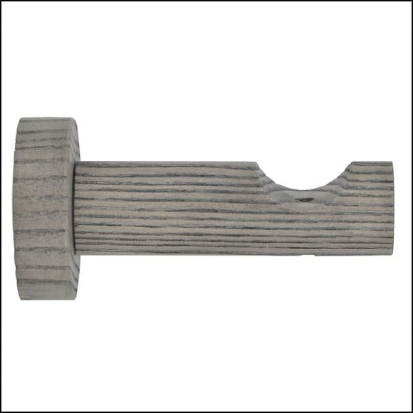 1 SUPPORT TIGE FRENE 80MM AXE/MUR D.28mm DECOR BOIS FLOTTE