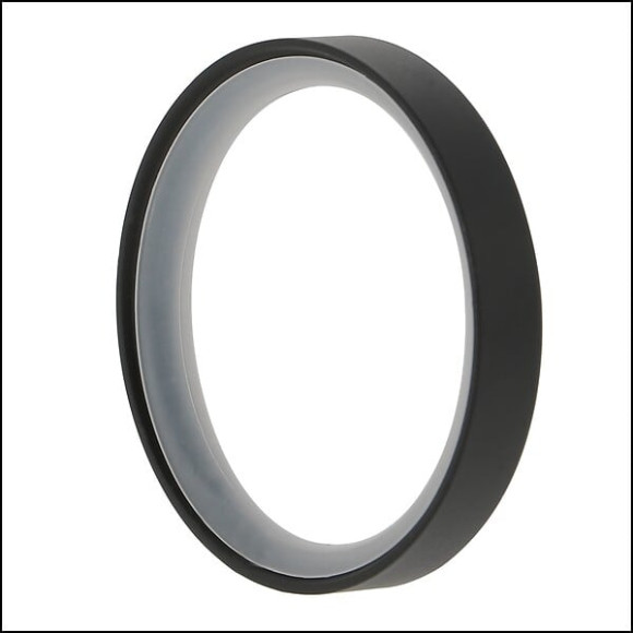 10 ANNEAUX METAL PLAT D.52MM AVEC SILENCIEUX D.28mm NOIR MAT