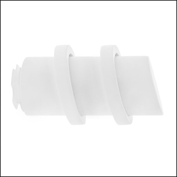 1 EMBOUT CYLINDRE 2 ANNEAUX EASY FIX D.28mm BLANC MAT