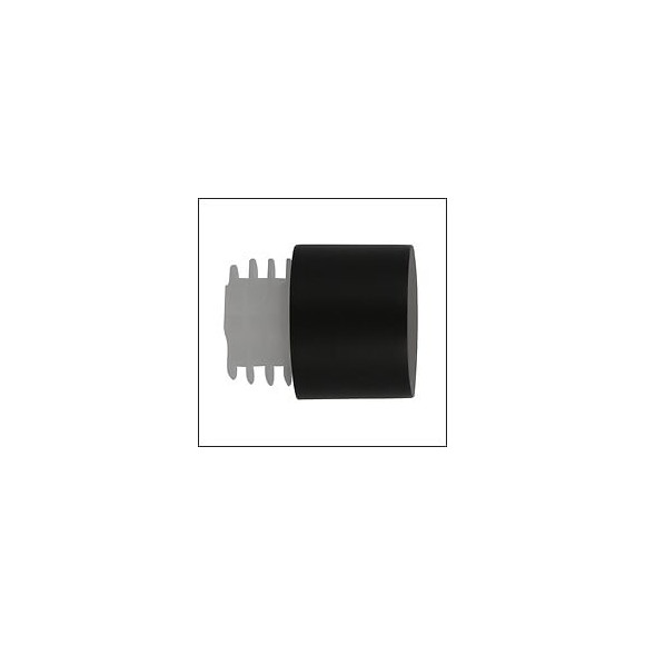 2 EMBOUTS BOUCHON EASY FIX D.28mm NOIR MAT