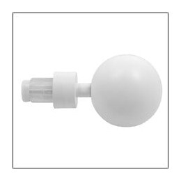 1 EMBOUT BOULE EASY FIX D.28mm BLANC MAT