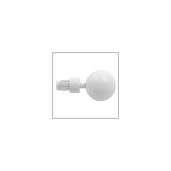 1 EMBOUT BOULE EASY FIX D.28mm BLANC MAT