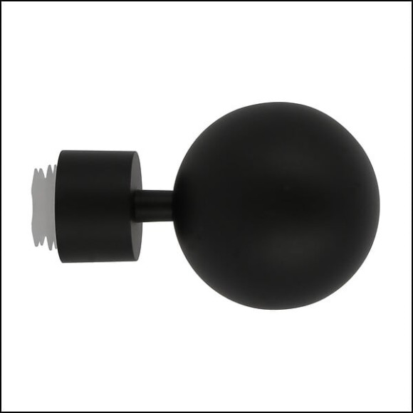 1 EMBOUT BOULE EASY FIX D.28mm NOIR MAT