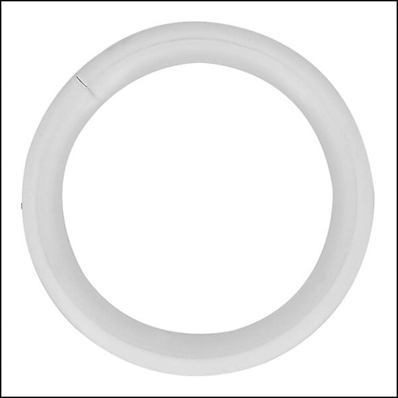 10 ANNEAUX METAL D.42MM AVEC SILENCIEUX D.20mm BLANC MAT