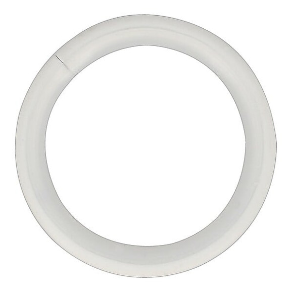 10 ANNEAUX METAL D.42MM AVEC SILENCIEUX D.20mm BLANC MAT