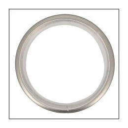 10 ANNEAUX METAL D.42MM AVEC SILENCIEUX D.20mm CHROME MAT