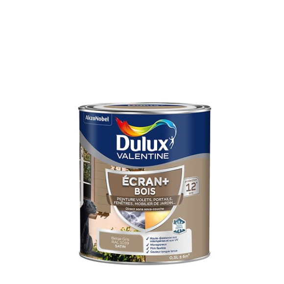 Peinture extérieure Bois Ecran+ Dulux Valentine Satin-Beige Gris 05 L