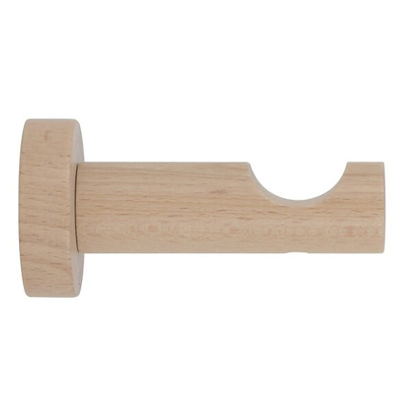 1 SUPPORT TIGE 80MM AXE/MUR D.28mm NATUREL