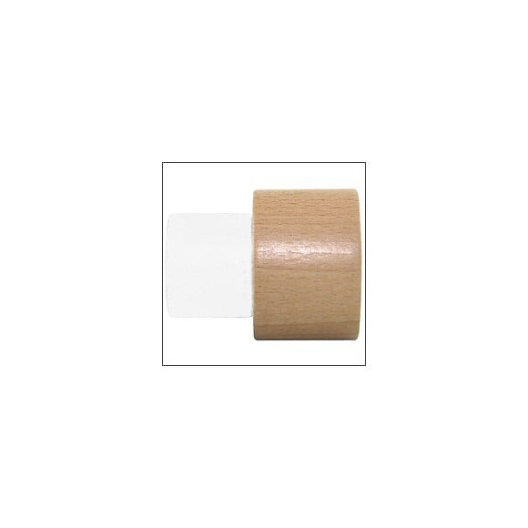 1 embout bicol a vis d28 blanc-naturel