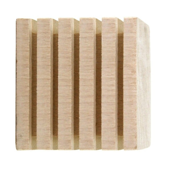 1 embout cube a vis d28 bois naturel