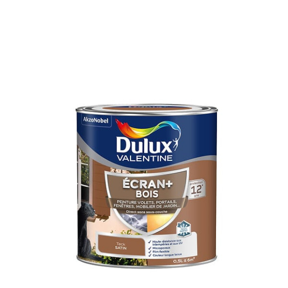 Peinture extérieure Bois Ecran+ Dulux Valentine Satin - Teck 05 L