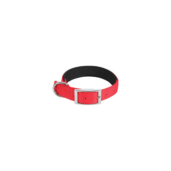 Collier nylon conf 65cm-25mm rouge pour chien