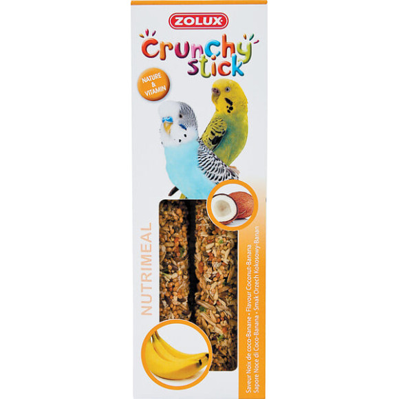 Crunchy stick perruche noix de coco et banane oiseaux