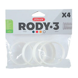 4 anneaux connecteur pour tube Rody couleur blanc taille Ã¸ 6 cm pour rongeur.