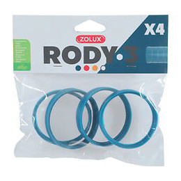 Anneau connec rody3 bleu x4 pour rongeur et petit mammifère