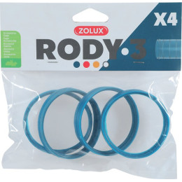 Anneau connec rody3 bleu x4 pour rongeur et petit mammifère