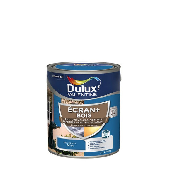 Peinture extérieure Bois Ecran+ - Bleu Breton - 2L