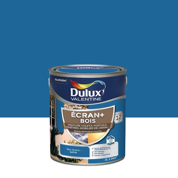 Peinture extérieure Bois Ecran+ - Bleu Breton - 2L