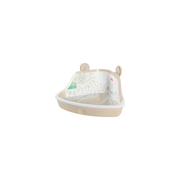 Maison toilette angle pm beige pour rongeur et petit mammifère