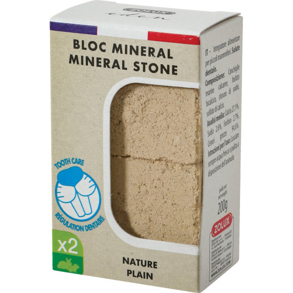 Pierre à  ronger Bloc minéral Eden nature 200g pour rongeur