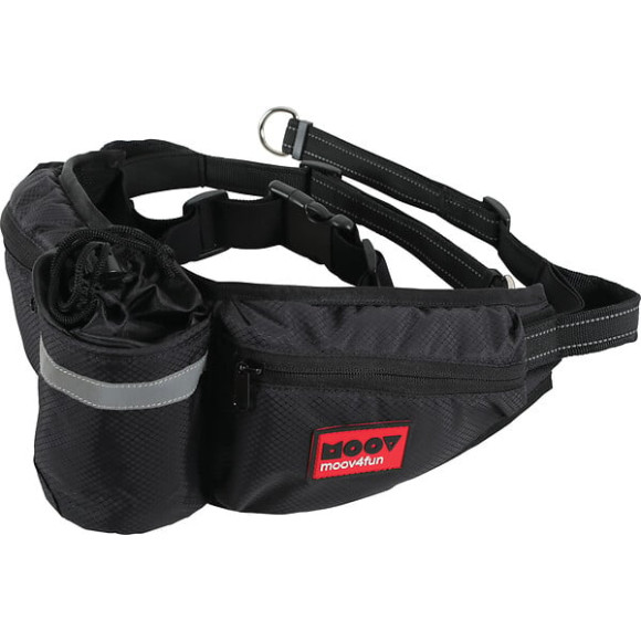 Ceinture jogging moov noir pour chien